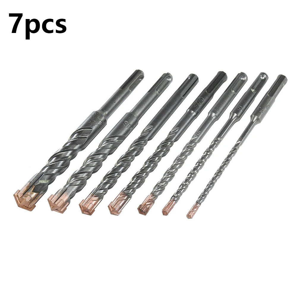 

7-Piece / Set Sds-Plus Concrete Drill Quadro Drill Hammer Drill Tile Bits Glass Ceramic Concrete Hole Opener 5mm - 18mm X 160mm