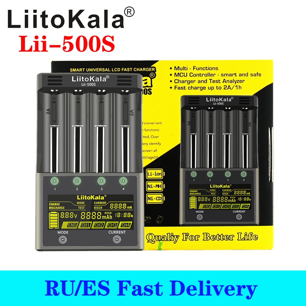 35 A3926h Great Buy Liitokala Lii 500s液晶3 7v 1 2v 18650 26650 21700バッテリー 充電器画面 をテストバッテリー容量タッチコントロール Ali Product Scraping
