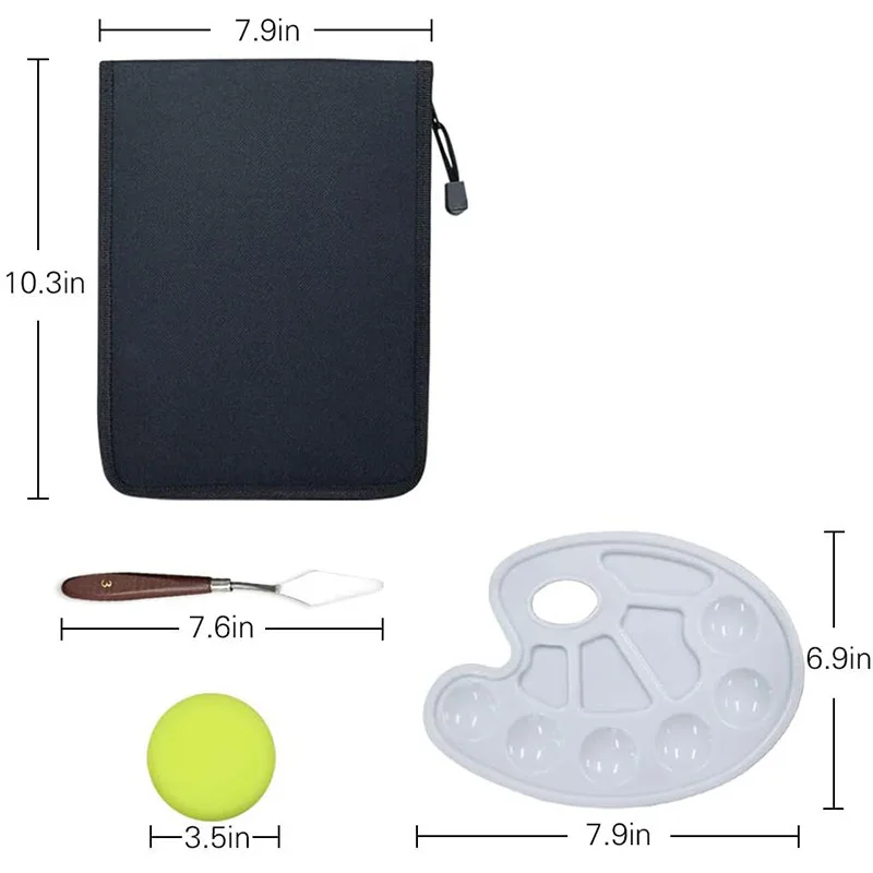 Универсальная кисть для краски с палитрой ножа и губки подходит акварели акрила