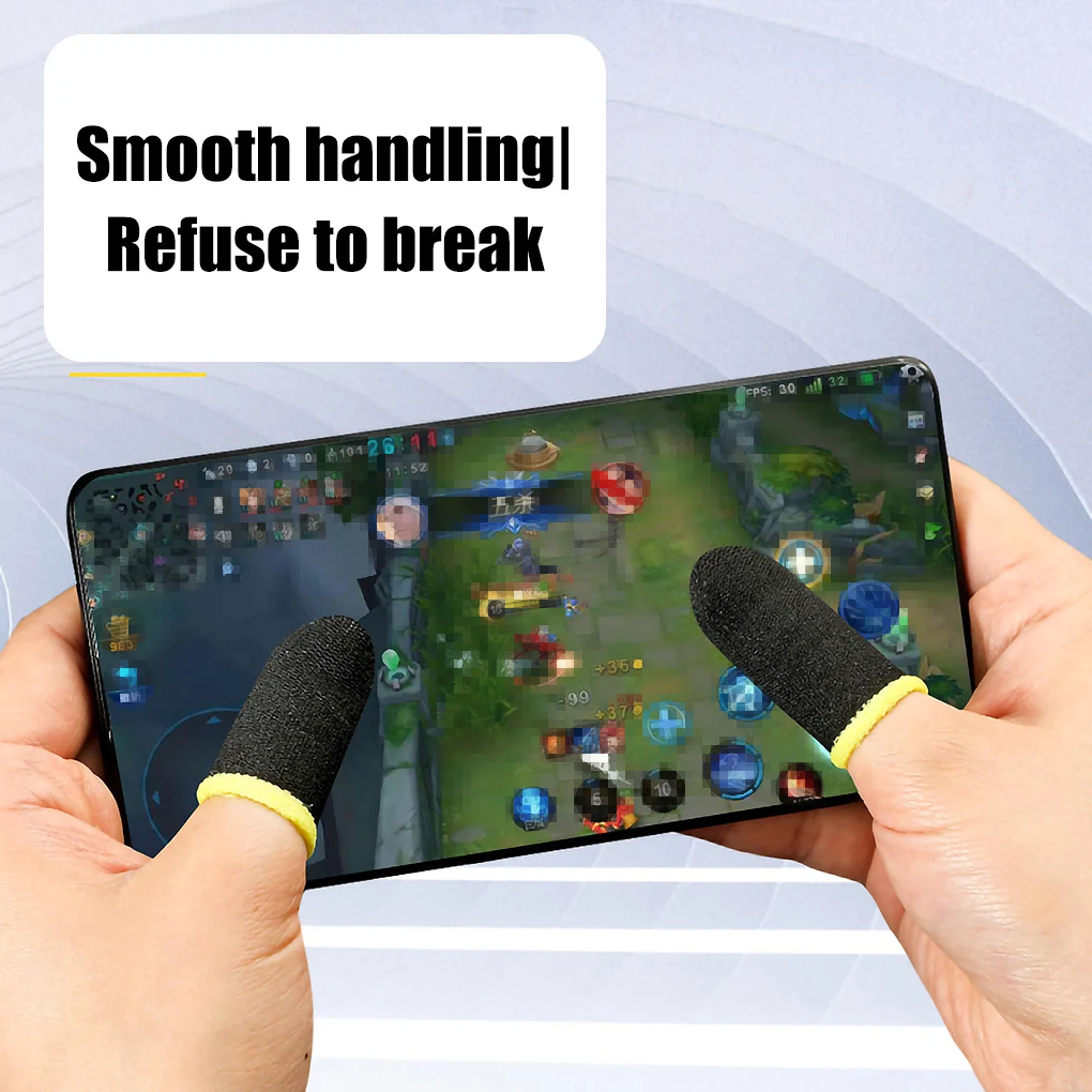 

4pieces Carbon Fiber Finger Sleeves for PUBG Mobile Games Contact Finger Sleeves