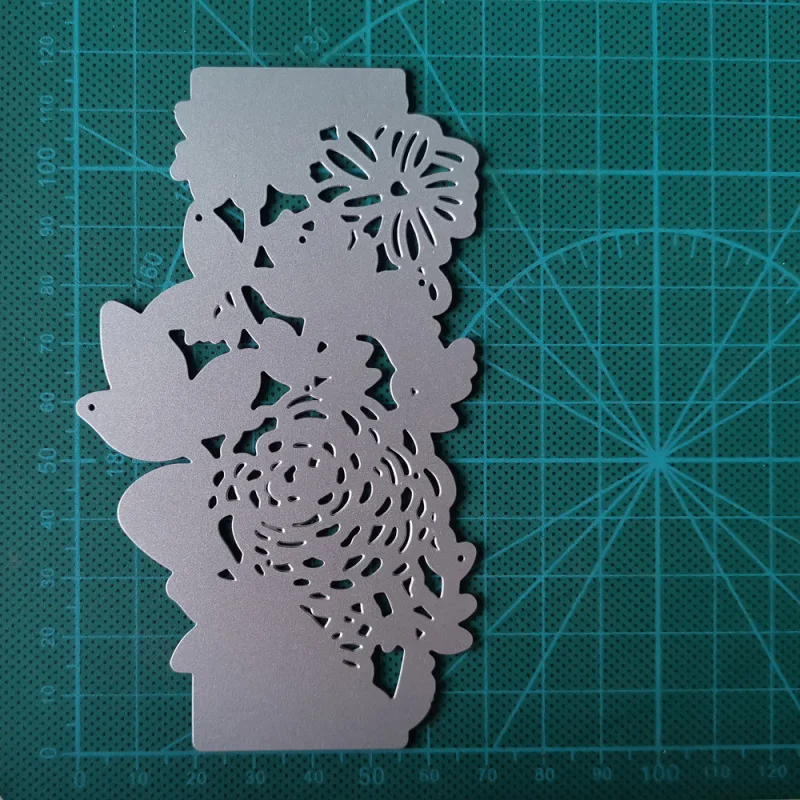 Цветок пружинный лист металлические Вырубные штампы несимметричный трафарет