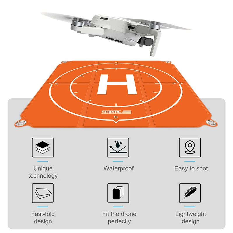 50cm Portable Foldable Landing Pad For DJI FPV Mavic AIR 2 Mini Pro Air Mavic 2 Drone Universal Apron Accessories