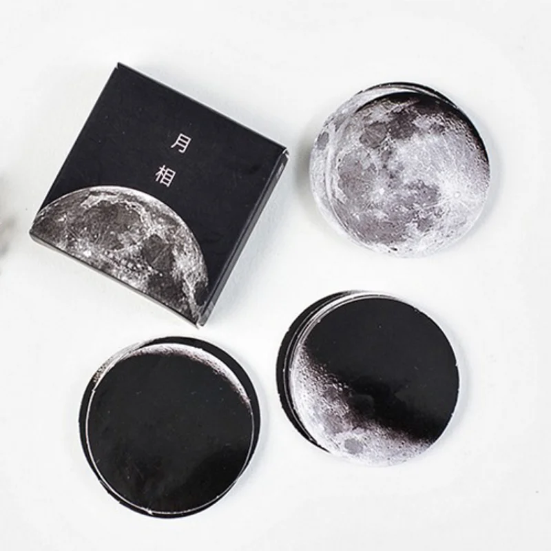 45 шт./лот Moon Space Planet Sticky Notes DIY Скрапбукинг дневник декоративные блокноты круглая