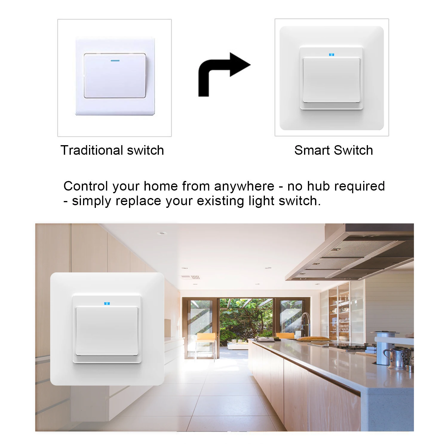 WiFi Smart Light Wall Switch Socket Outlet Push Button DE EU Life Tuya Wireless Remote Control Work with Alexa Google Home | Обустройство