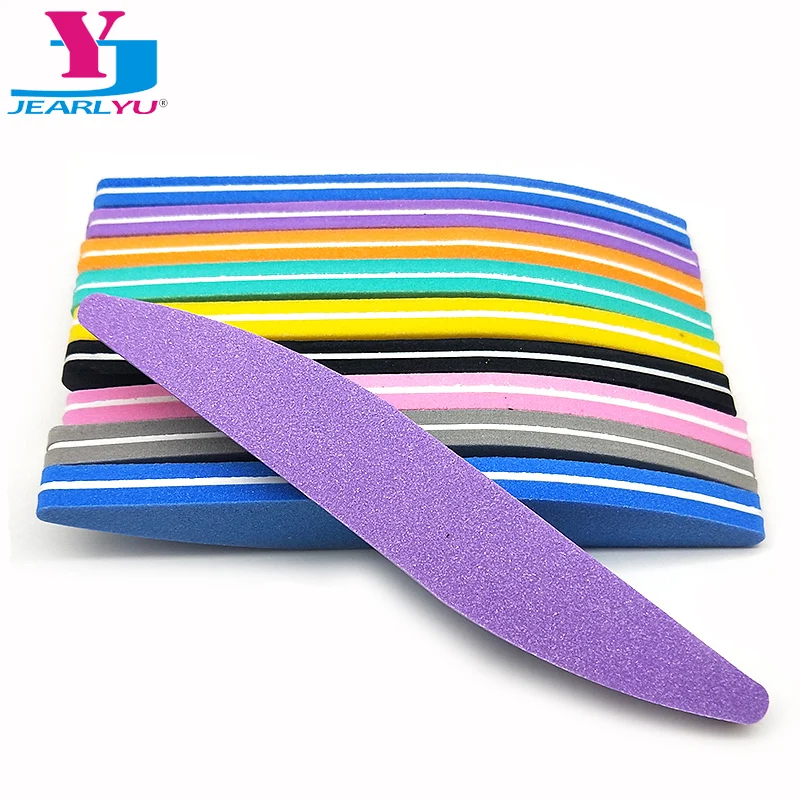 10 шт./лот профессиональная губка пилочки для ногтей 100/180 Полировка Ногтей тонкий