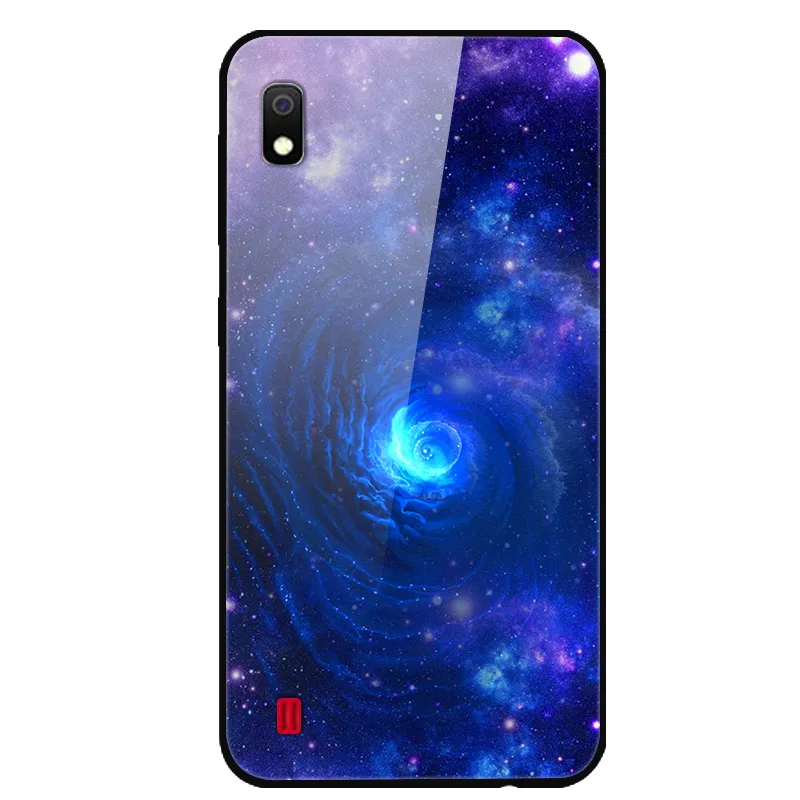 47 Для samsung A10 чехол закаленное стекло твердая задняя крышка для samsung Galaxy A10 A 10 A10S A 10S чехлы для телефонов силикон бампер Coque - Цвет: 47