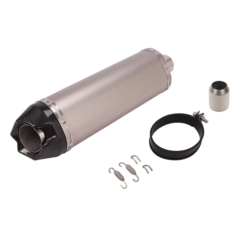 

51mm Motorcycle Exhaust Pipe 470mm Muffler 250cc 300cc 500cc escape moto de carbon filber R1 R6 FZ1 bs300 600