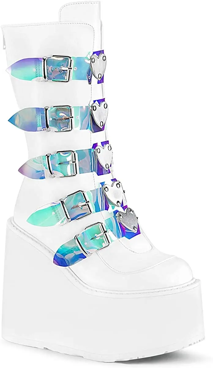 Новые зимние женские ботинки на платформе Модные ботильоны толстой подошве