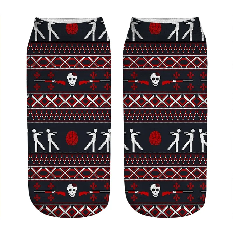 

Женские носки, кавайная Рождественская рубашка с принтом зомби, женские носки в стиле Харадзюку, веселая забавная новинка, милые подарочные...