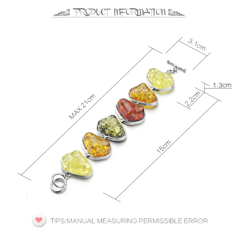 Новое поступление разноцветный браслет из Балтийского искусственного