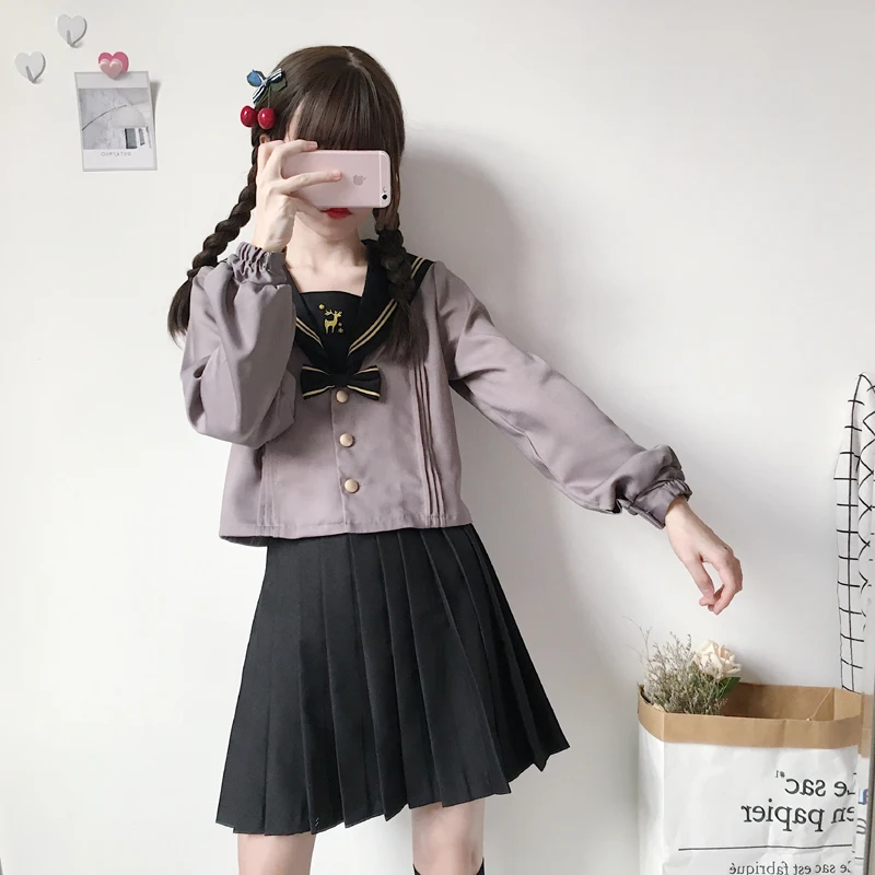 Японская православная форма jk милая девушка с длинным рукавом матросский костюм