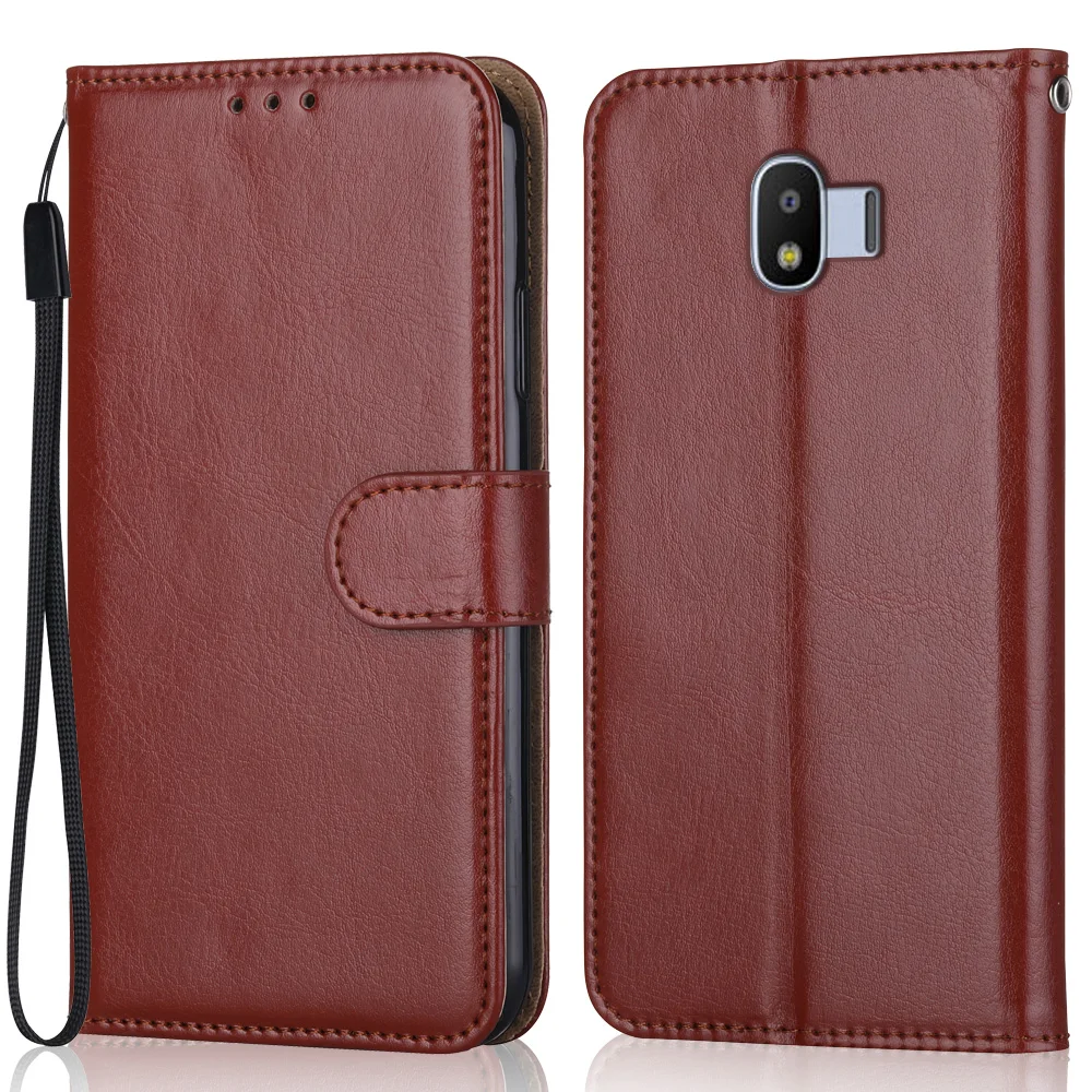 

Folio Luxury Leather Case for On Samsung Galaxy J2 2018 J250 J250F SM-J250F Wallet Stand Flip Case Phone Bag with Strap