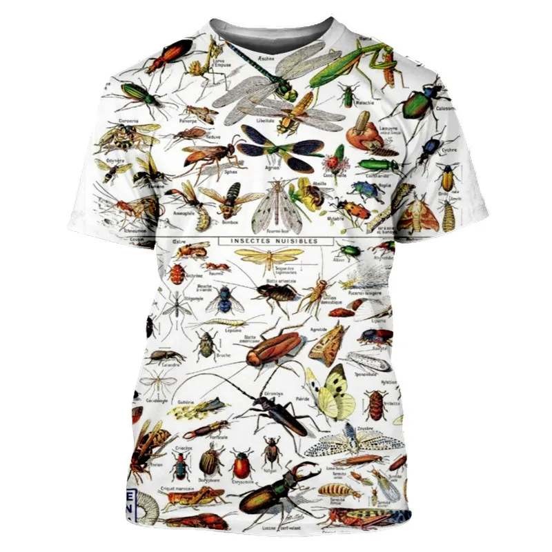 Camiseta de manga corta con estampado 3D para ni&ntilde;os y ni&ntilde;as, camisa con estampado de Planta Fresca, flores y el reino de las aves, Harajuku, verano 2021-2