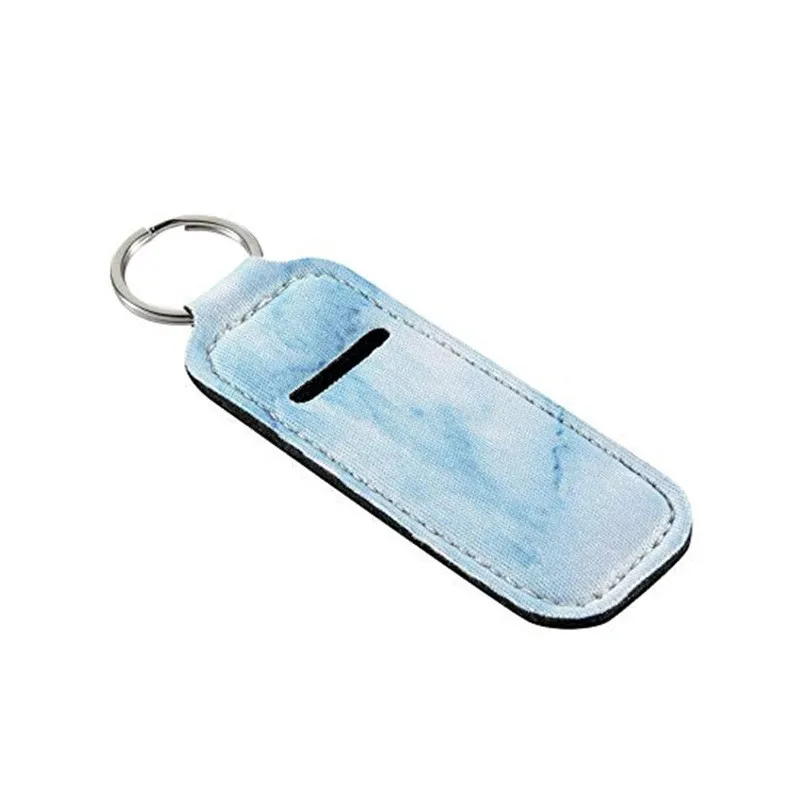 

1PCS Fashion Fabric Colorized Lipstick Bag Keychain Lipsticks Pouch Key Chain Lip Balm Chapstick Holder Keyrings Jewelry Gift