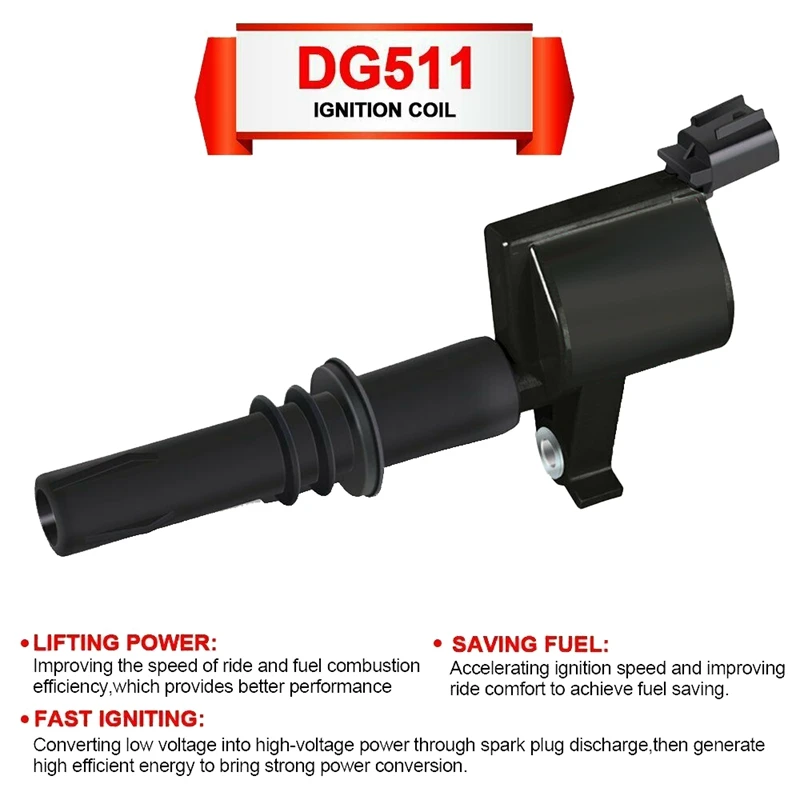 

Катушка зажигания для Ford 2004 2005 2006 2007 2008 F-150 Explorer Mustang 4,6/5.4L V8 DG511 3L3Z-12029-BA