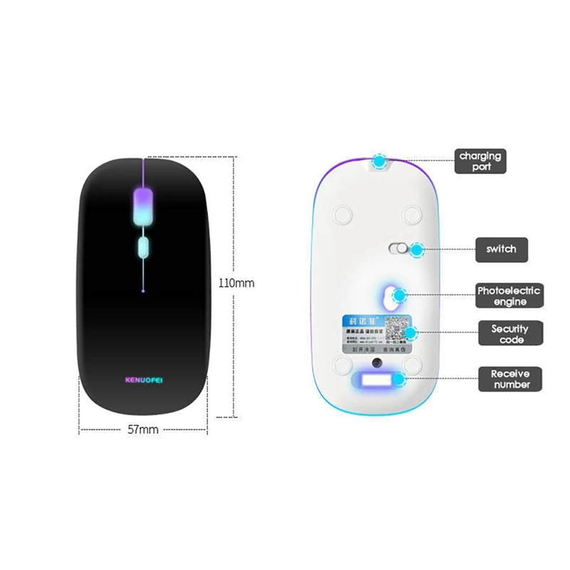 Бесшумная беспроводная мышь Bluetooth перезаряжаемая ультра Бесшумная прочная беспроводная мышь для Macbook для ноутбука huawei Matebook