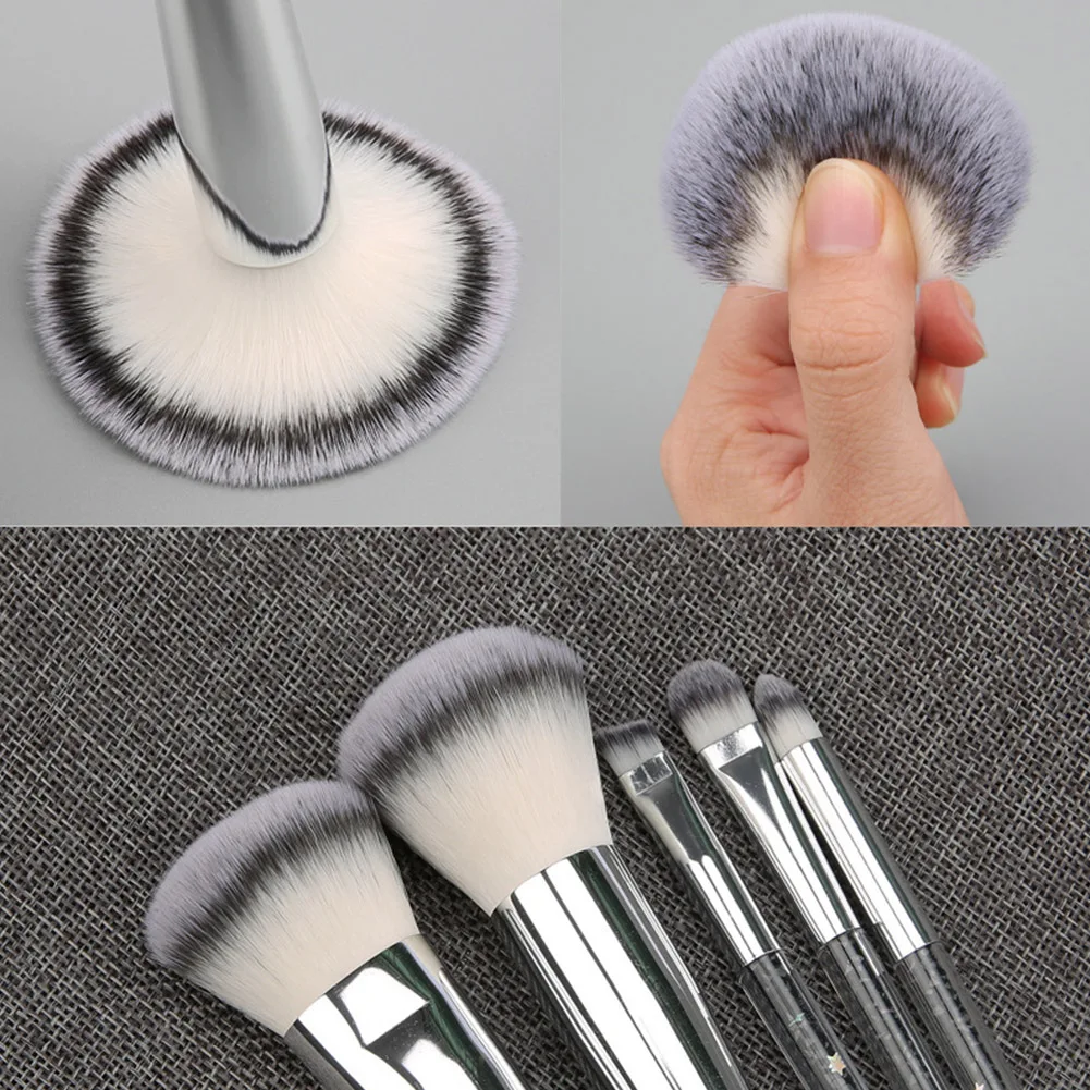 5Pcs For Foundation Professional Eyebrow Loose Powder Blush Face Portable Makeup Brush Set Eye Shadow Tools Acrylic Soft | Красота и