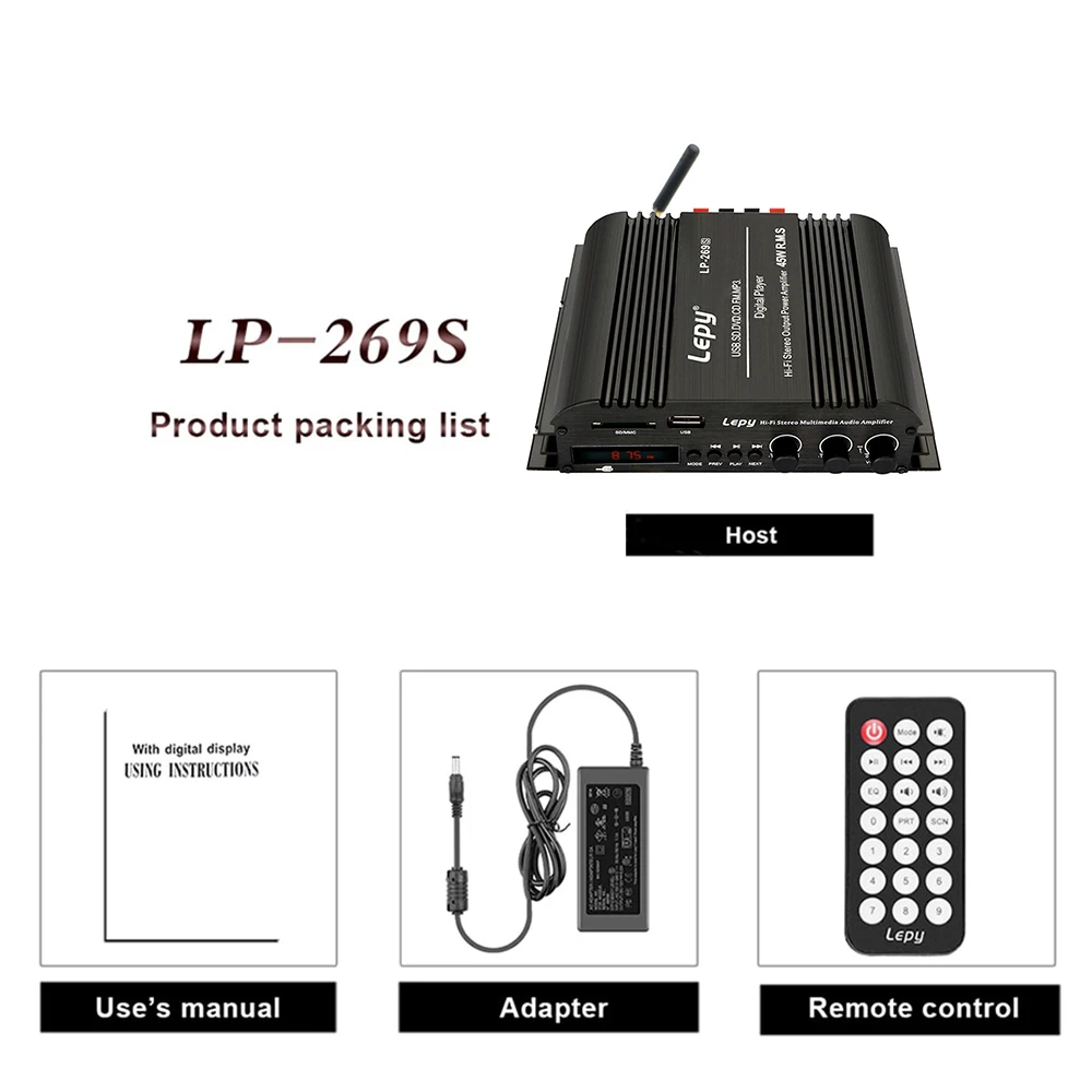 Lepy HiFi стерео усилитель цифровой аудио усилитель Bluetooth 5,0 усилитель мощности мини домашний стерео аудио усилитель 45 Вт* 2