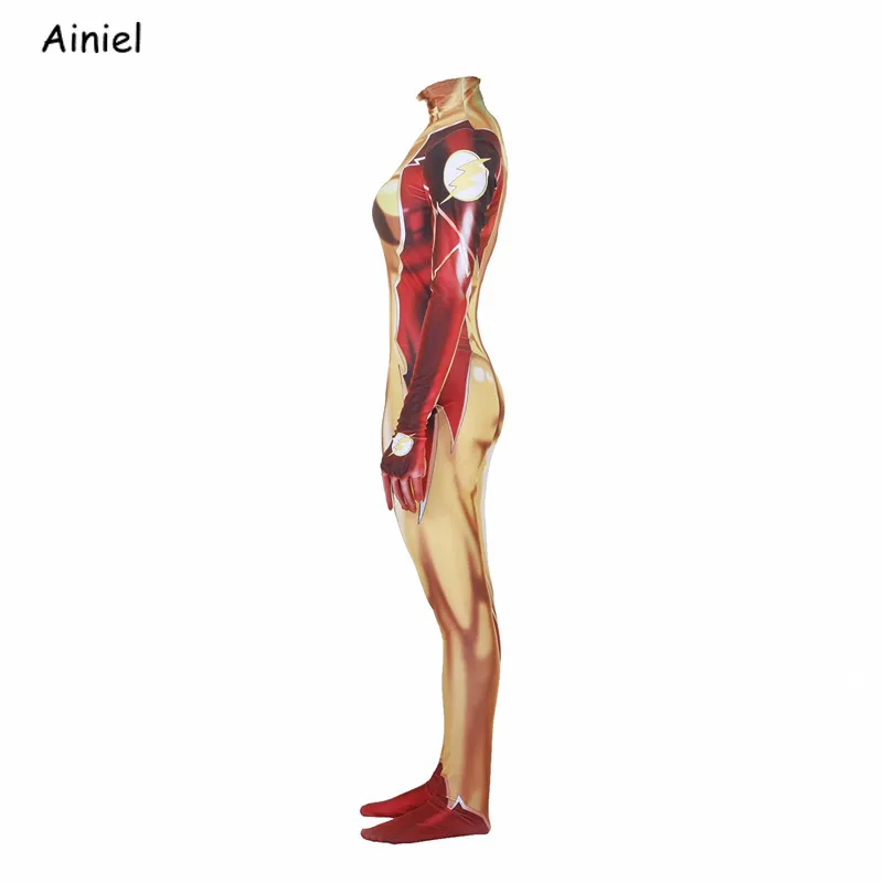 The Flash Cosplay Costume Zentai Lady Superhero Jumpsuits Halloween Women Kids Girls Female Version |