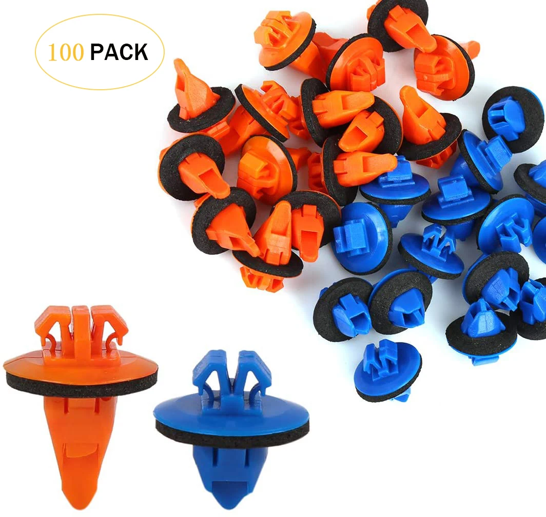 

100PCS Bumper Clips Push Fender Flare Fastener fit for Honda and Acura Plastic Rivet Retainer Clips Replace OEM 91503-SZ3-003