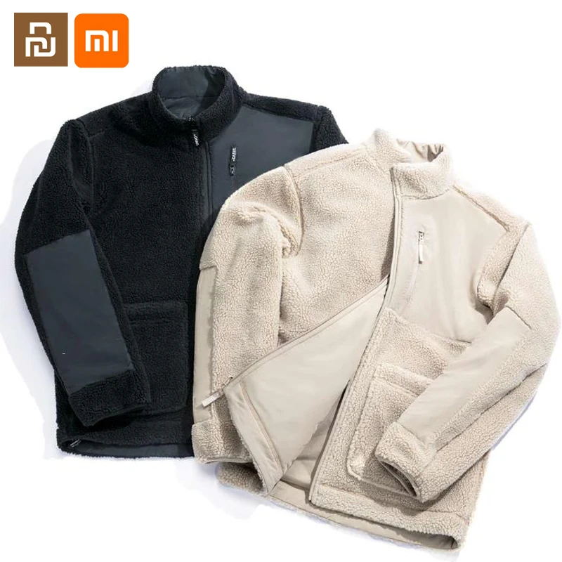 

Двусторонняя Куртка xiaomi youpin life из имитации овечьей шерсти, Теплая мужская куртка спереди и сзади, можно носить зимнюю куртку