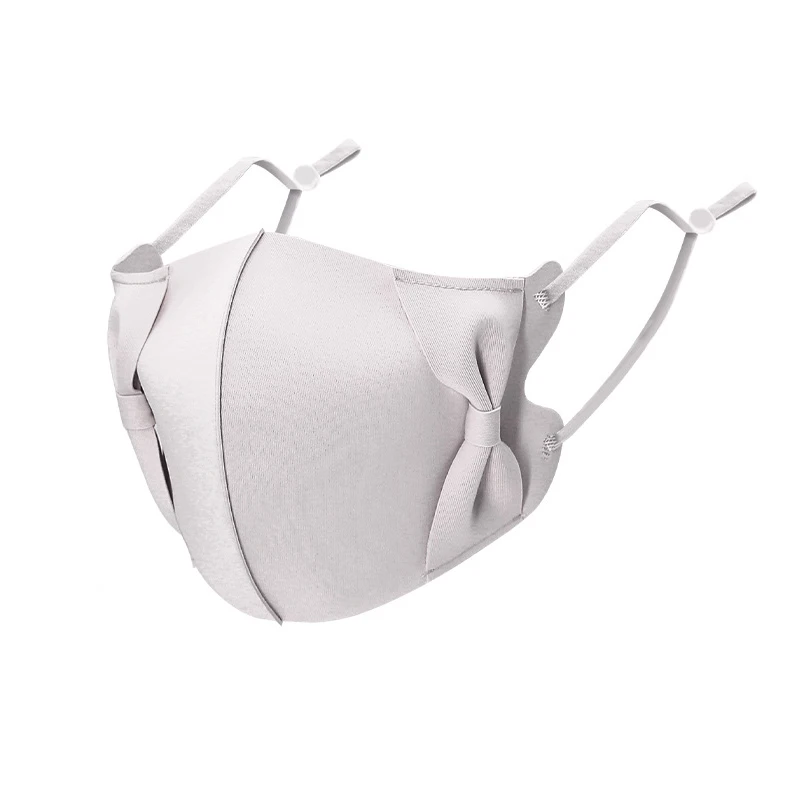 Маска женская из шелка Пылезащитная с 3D бантом регулируемая | Аксессуары для