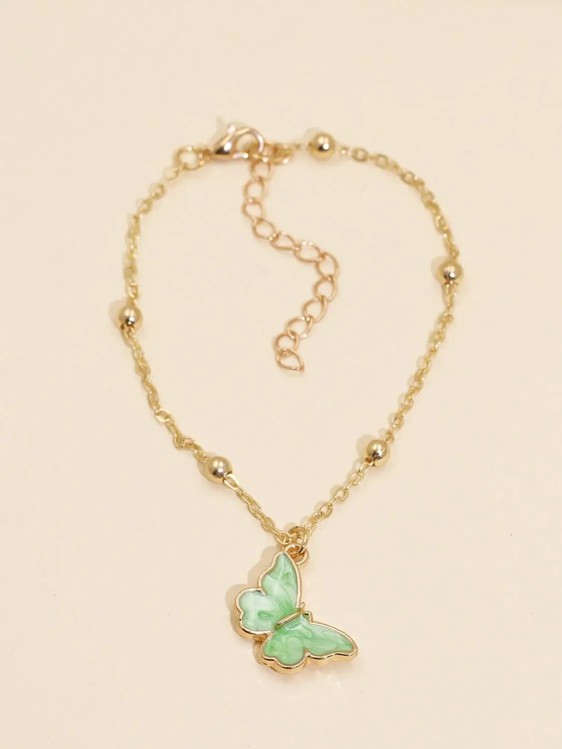 Летние браслеты Pinkdudu из цинкового сплава с подвесками в виде бабочки Модный