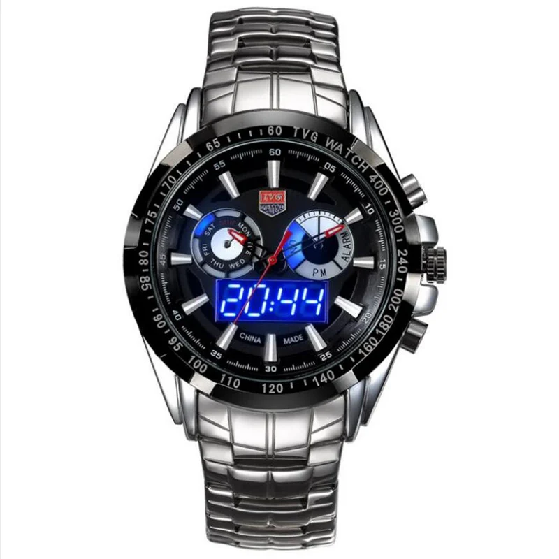 2020 TVG Top Brand Luxury Fashion Sports Men Led Digital Analog Watches 30M Waterproof Dive Watch relogio masculino herrenuhr | Наручные
