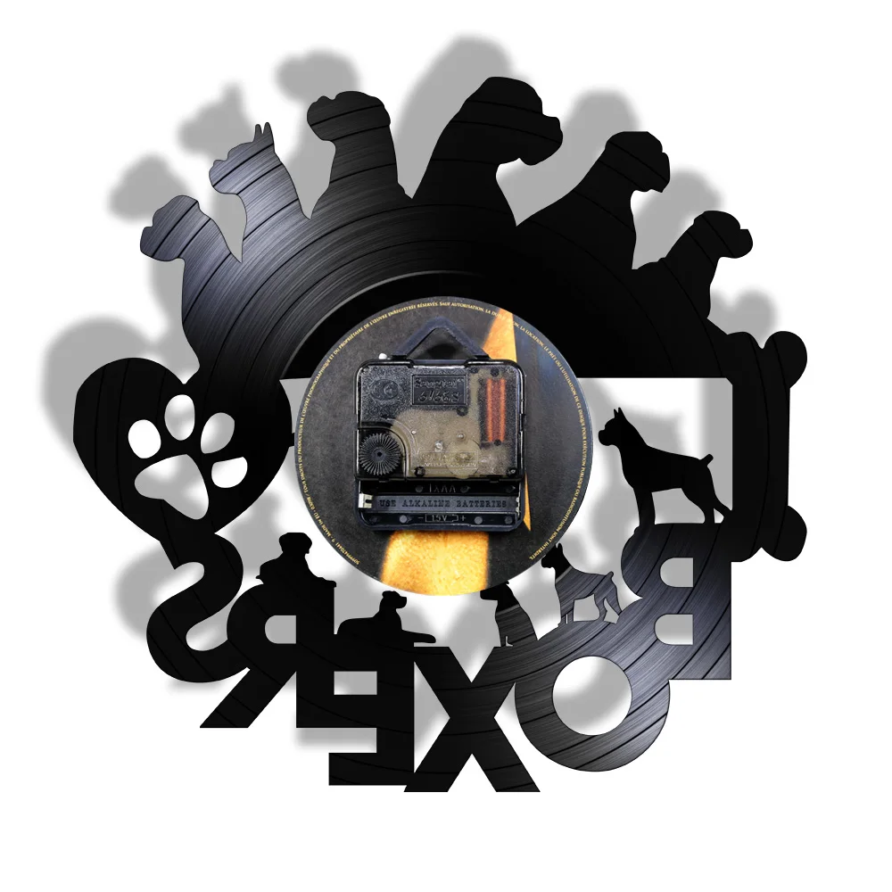 Настенные часы боксеры с лазерной гравировкой винтажные художественные