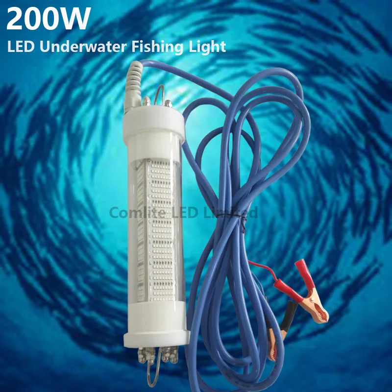588 шт. светодиодный s 200 Вт 5 м кабель переменного тока 12V 24V подводный для рыбы лампа