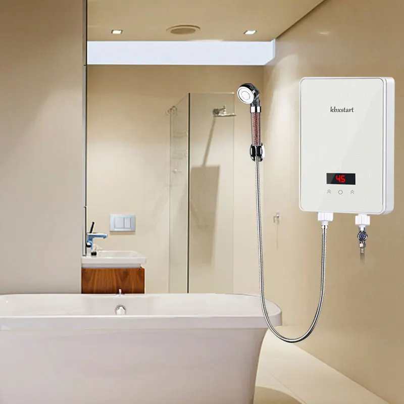 

6000W Instant Tankless Electric Water Heater Wall Mounted Instantaneous Water Heater Instant Fast 3 Seconds Hot Shower 220V