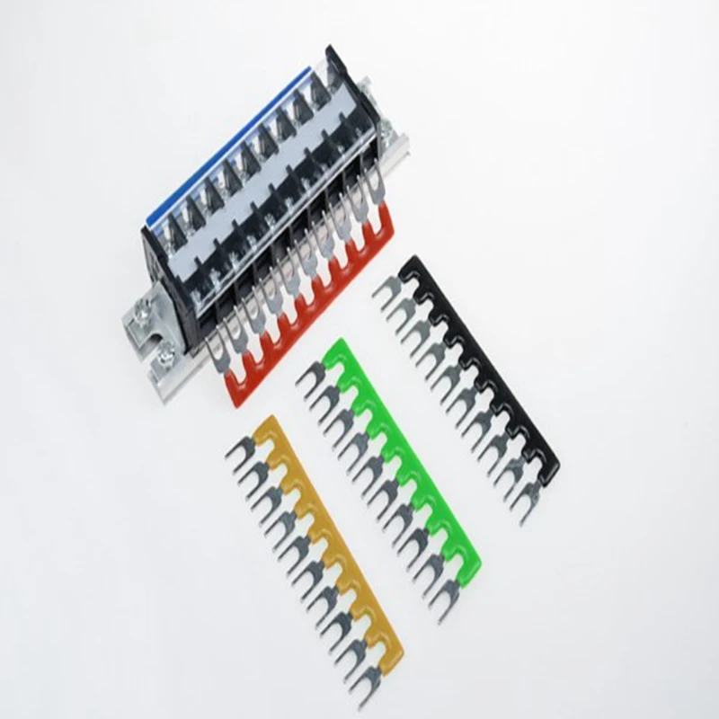 Клеммная колодка рельсового типа 10 позиций комбинированная td-2010 Выдерживает