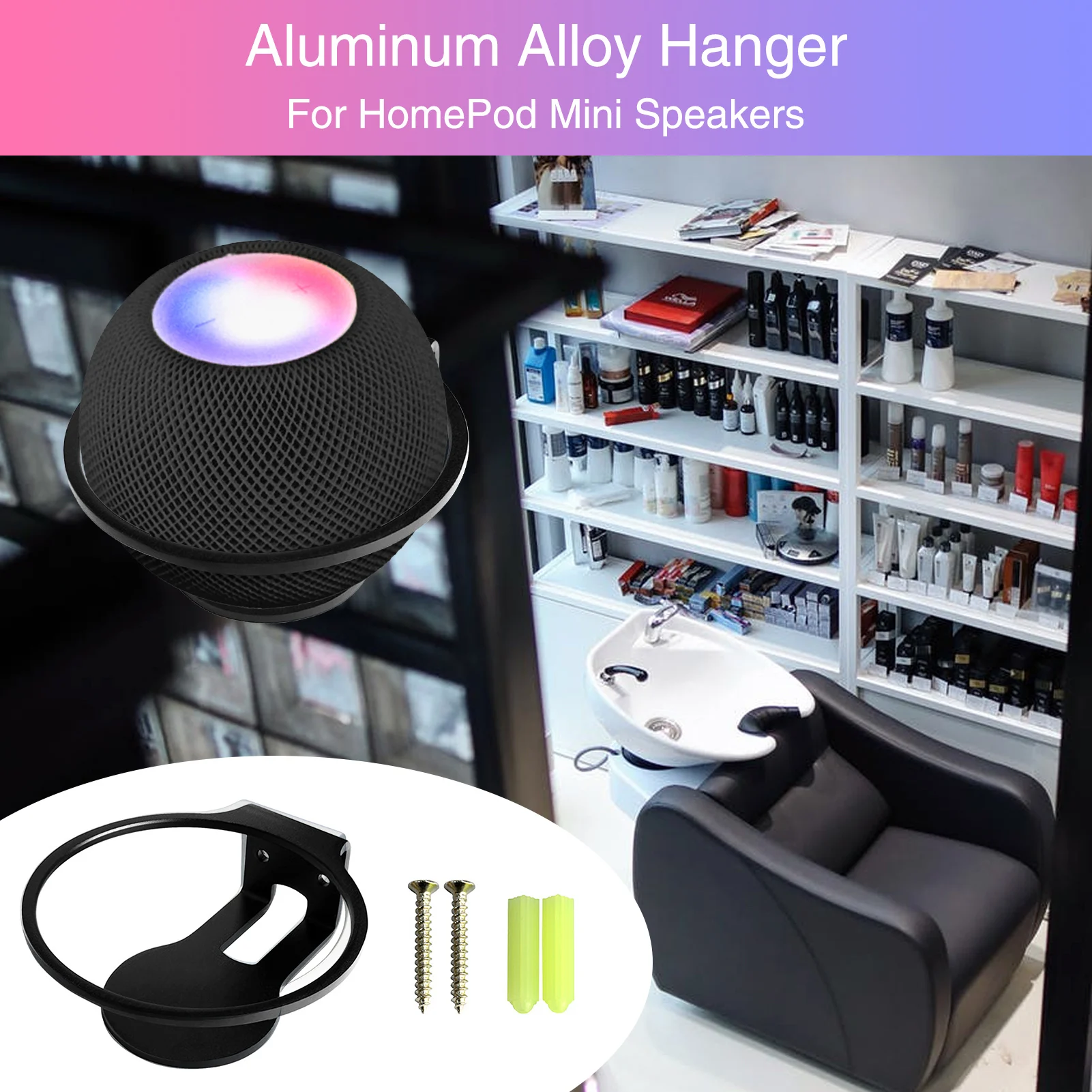 

Suitable for HomePod mini audio wall bracket aluminum alloy bracket. Hot! Voice assistant kitchen bedroom bathroom