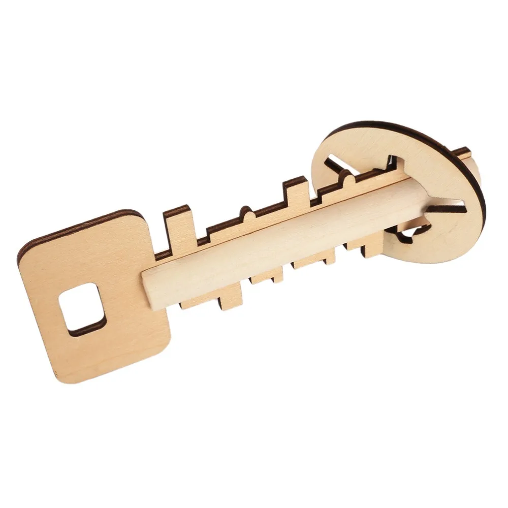Забавные игрушки Kong Ming Lock, деревянная игрушка-головоломка для разблокировки ключей, интеллектуальная развивающая игрушка для снятия стресса