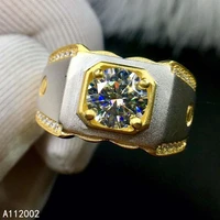 kjjeaxcmy fine jewelry mosang diamond 925 sterling silver new men ring support test beautiful