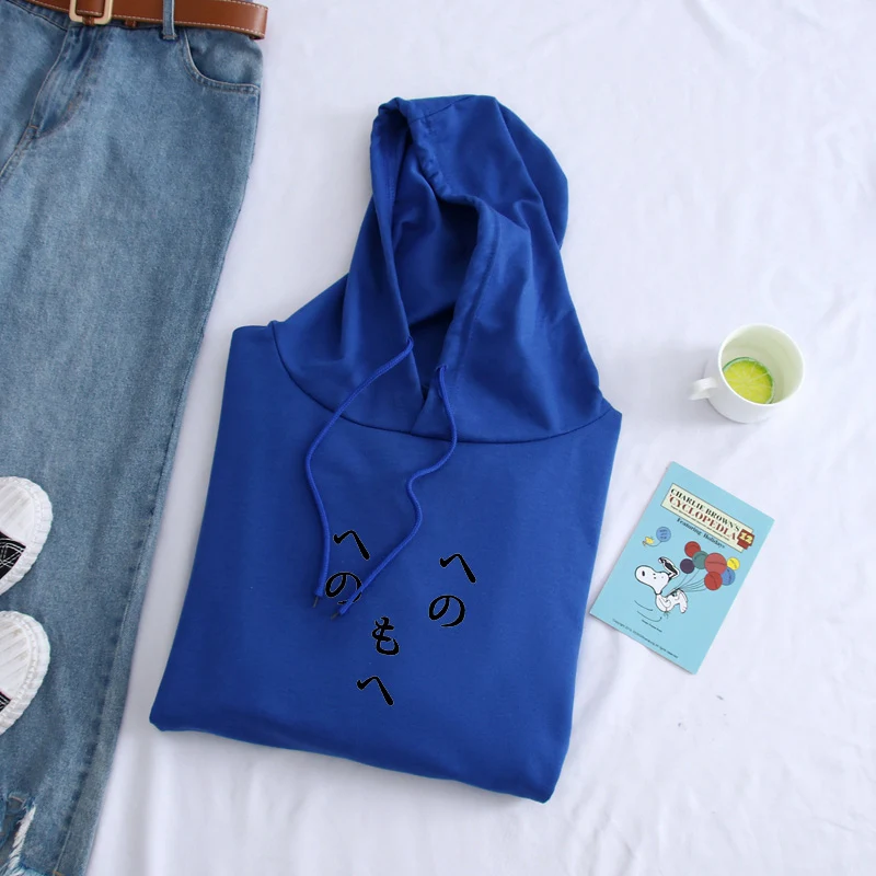 

Fashion New Expression Japanese Letter Printing Spring Autumn Male Casual Long Sleeve Fake Two Pieces Hoodies Streetwear Hoody