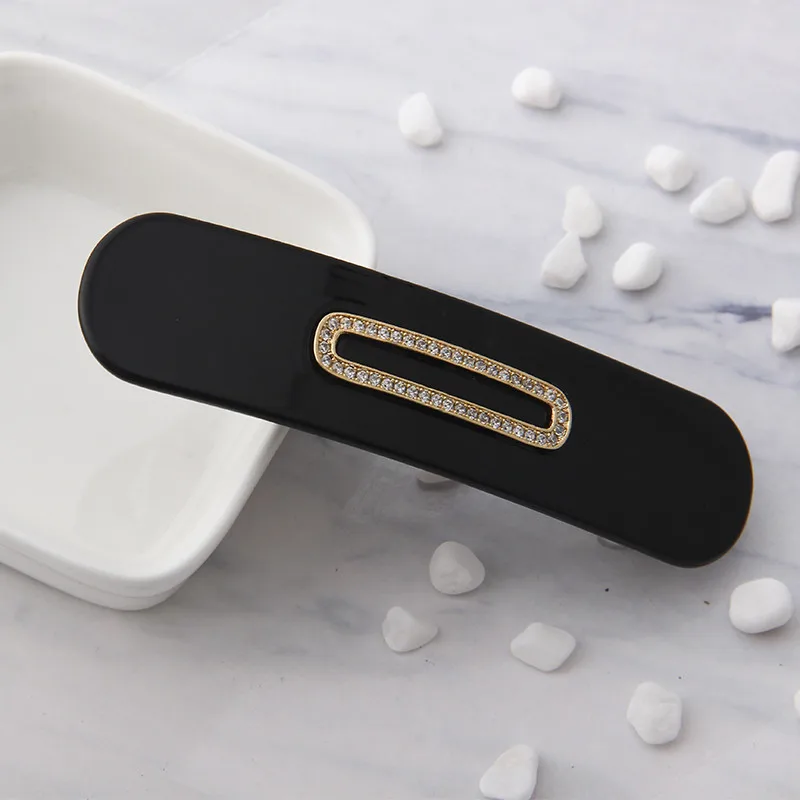 Новинка модные заколки для волос Клипсы из ацетата простые с кубическим