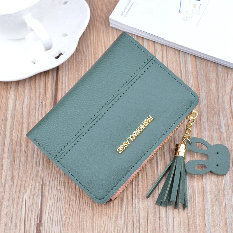 Новинка 2020 Модный корейский кошелек короткий для женщин студенток на молнии с