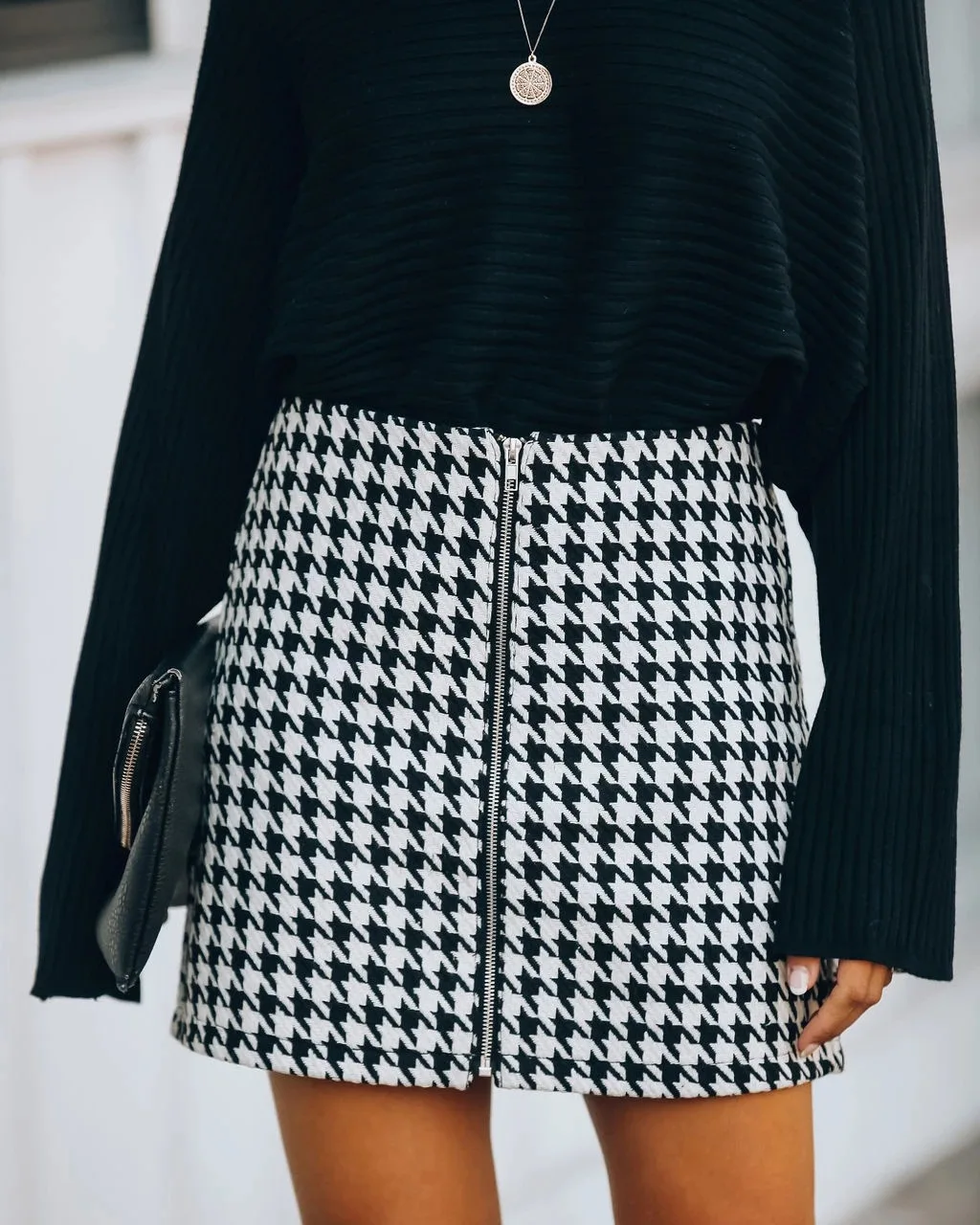 

Autumn and Winter New Women's Skirt Temperament Tight Commuter Houndstooth Skirt A-line All-match Skirts