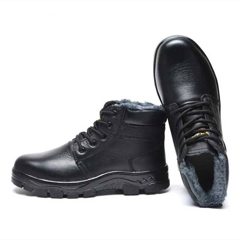 2020 Anti-Skidding Military Shoes Safety Steel Toe Work Boots Men Winter Warm for waterproof | Обувь