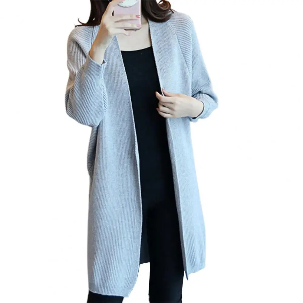 

Women Cardigan Coat 2021 Women Accessory Long Cardigan Pure Color Batwing Sleeve Loose Women Cardigan Coat for Going Out