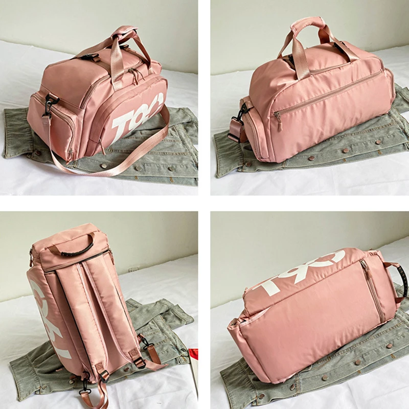 Custom LOGO Gym Bags For Women/Men  Waterproof Traveling Camping Fitness Shoulder Handbag Shoes Training Dry Wet Sack Sports Bag