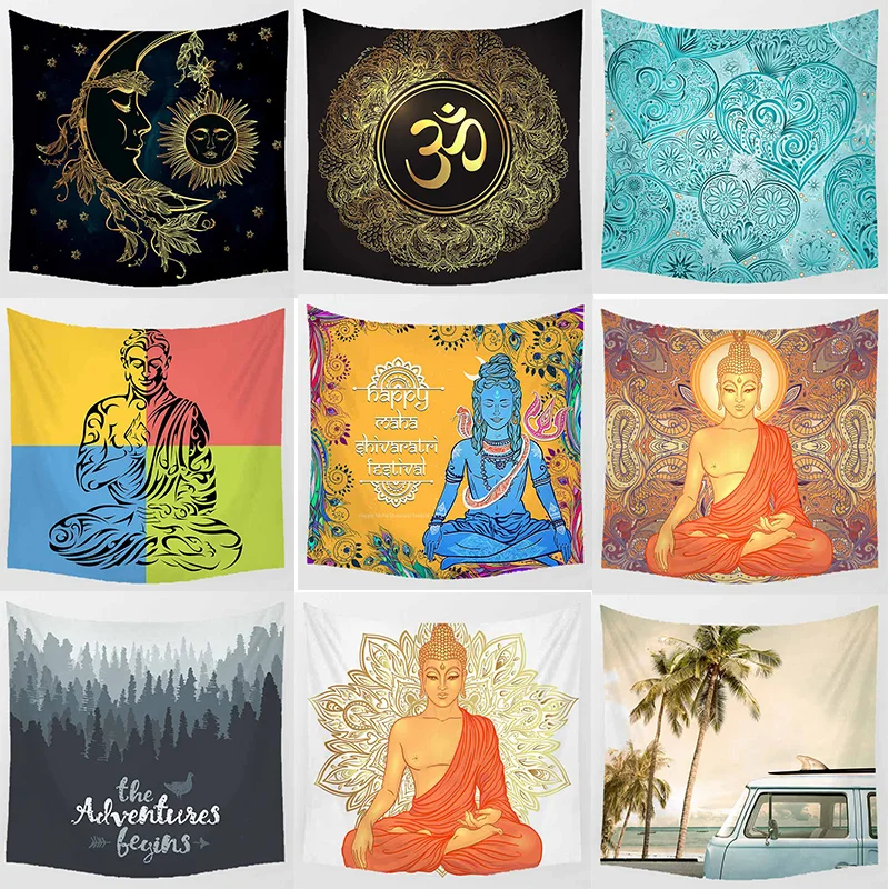 Горячая Распродажа квадратной формы Творческая Бог и отдых узор настенный