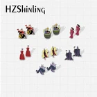 Новое поступление 2021, изображения злой королевы злодеев, сказочные персонажи, эпоксидные ювелирные изделия ручной работы, акриловые серьги-гвоздики