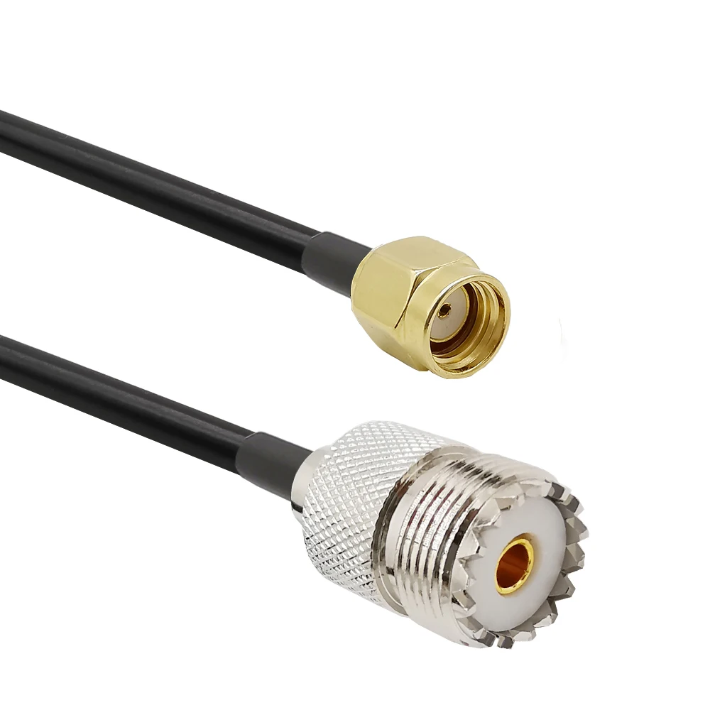 Переходник UHF SO239 гнездовой на RP SMA Male RF LMR195 Удлинительный кабель для карманных