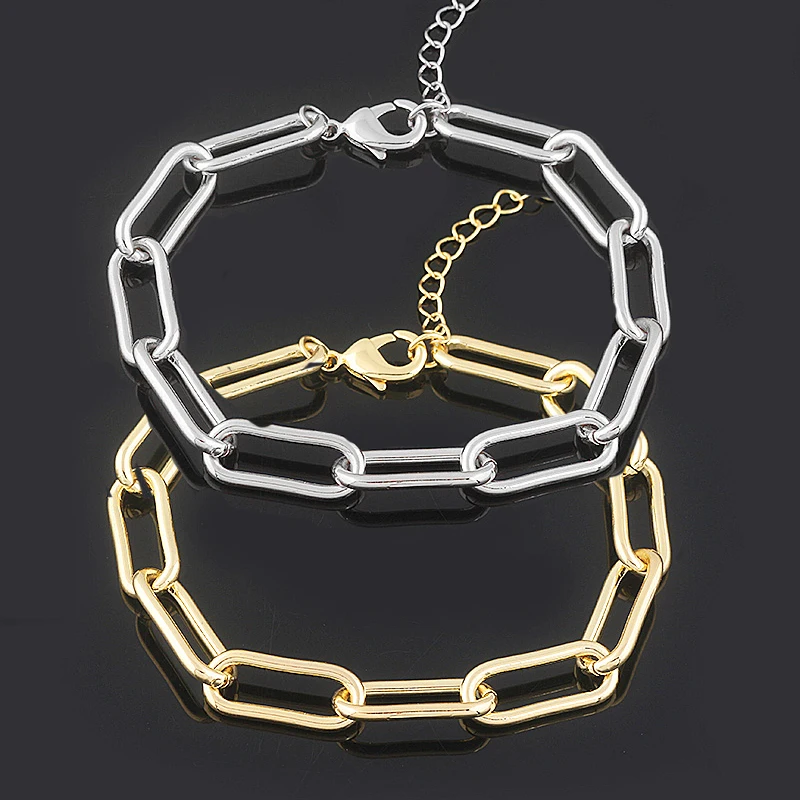 Модный Большой браслет из кубинской цепи мужской в стиле хип-хоп украшенный