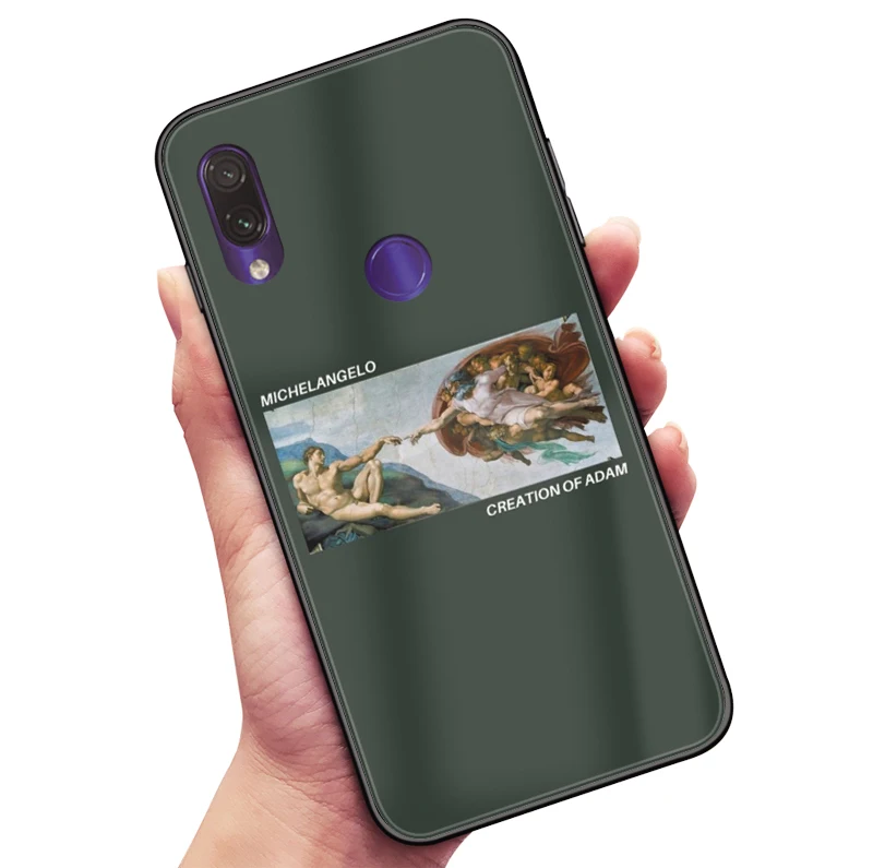 Creation of Adam mi chelangelo мягкий силиконовый стеклянный чехол для телефона Xiaomi 6 8 9 SE x 2 2s 3