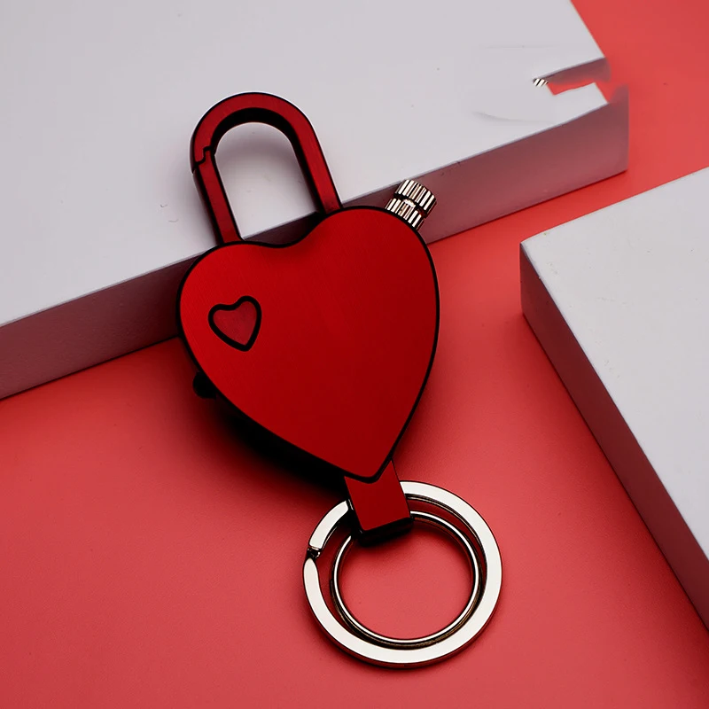 Брелок в форме сердца металлическая бензиновая Зажигалка для сигарет аксессуары