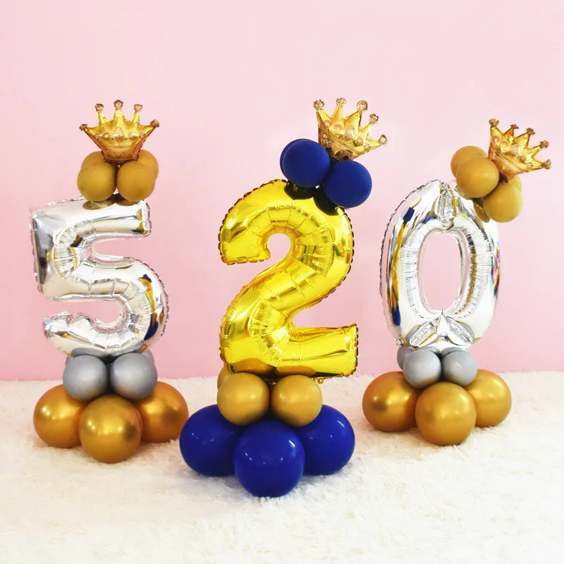 32 дюйма шара с цифрой Дети День Святого Валентина подставка для воздушных шаров