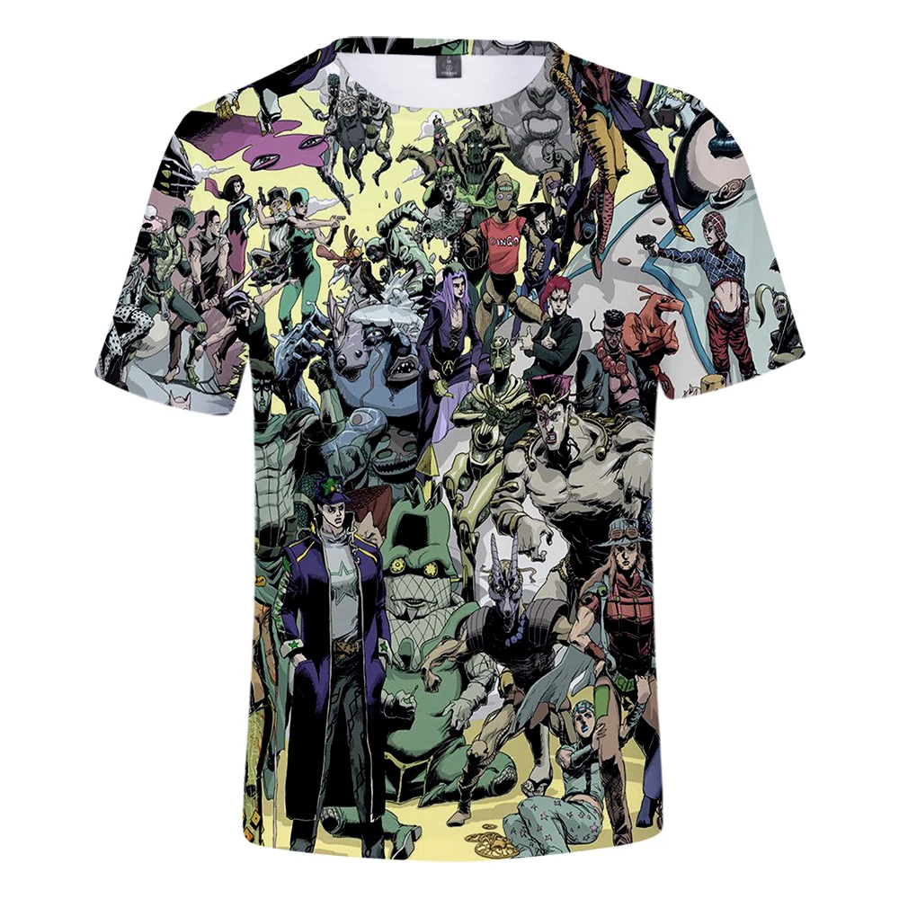 

3D JOJO T Shirt Men Women Harajuku T Shirt Short Sleeve Fashion Print Comic JOJO 3D T Shirt Men Casual Summer Boys Men T-shirt